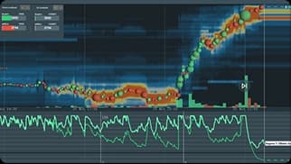 Get real-time visual and audio alerts powered by 10+ algorithms that detect shifts in volume, order book pressure, spreads, and sweeps. Ideal for monitoring aggressive activity and sudden changes across multiple stocks or futures instruments.
